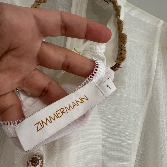Zimmermann Postcard Belted Broderie Anglaise Linen and Silk Blend Midi Dress - Picture 9 of 16